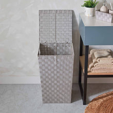 HOMEBOX | Strap Laundry Hamper with Lid - 36x36x55 cm | 165888978