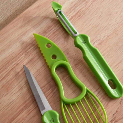 HOMEBOX | Easy Chef Avocado Mix 3-in-1 Gadget Avocado Slicer with Peeler and Knife | 165908815