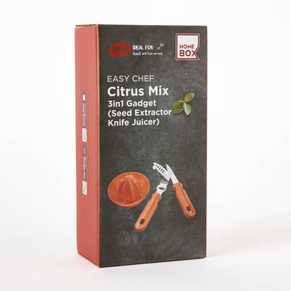 HOMEBOX | Easy Chef Citrus Mix 3-in-1 Gadget Seed Extractor with Knife and Juicer | 165908816