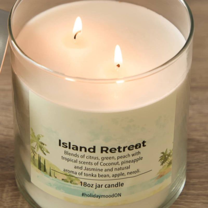 HOMEBOX | Aure Island Retreat Blown Jar Candle with Metal Lid - 510 gm | 165915482