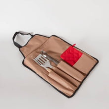 HOMEBOX | BarbeQ 5-Piece Grill Wooden Handle Tool Set | 165932659