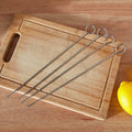 HOMEBOX | BarbeQ Grill 4-Piece Steel Skewer Set - 31.2 cm | 165932666