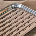 HOMEBOX | BarbeQ Grill Steel Topper Tray - 34.6x24.3 cm | 165932669