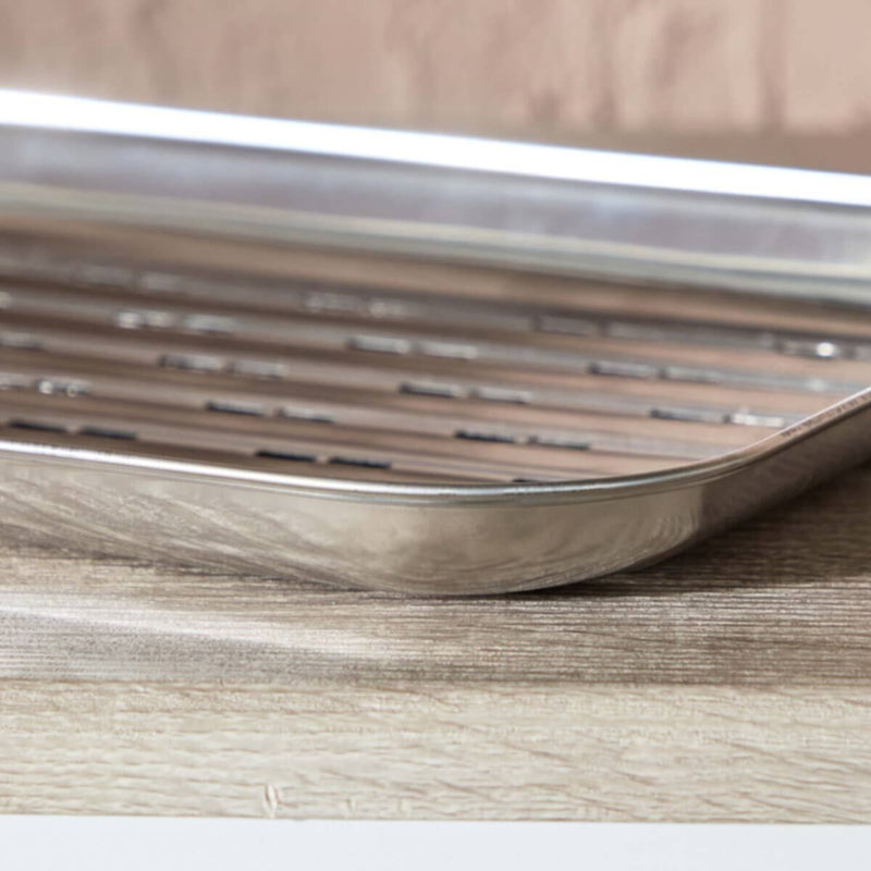 HOMEBOX | BarbeQ Grill Steel Topper Tray - 34.6x24.3 cm | 165932669