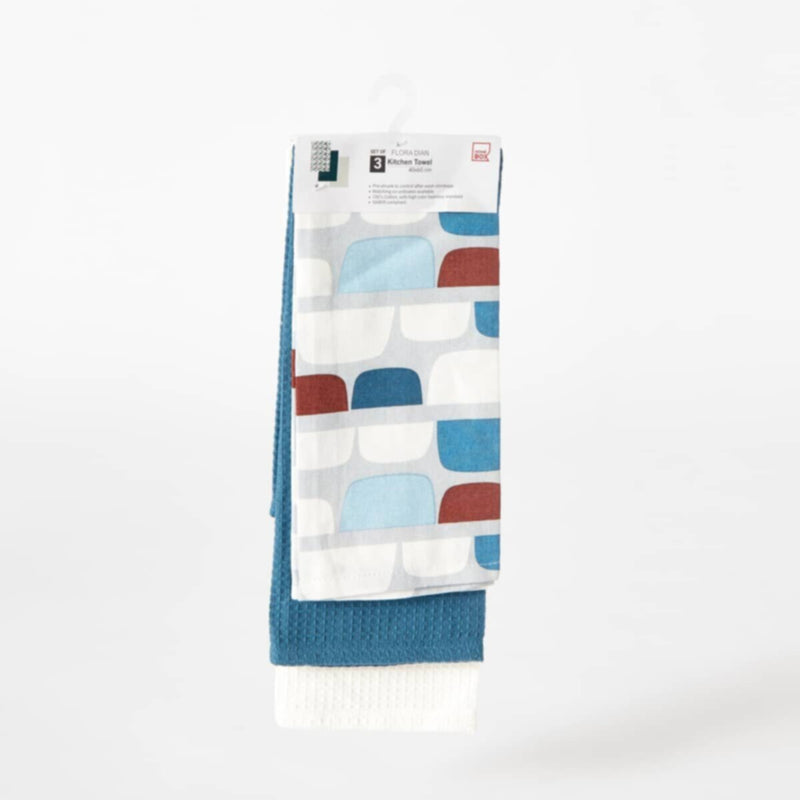 HOMEBOX | Flora Dian 3-Piece Kitchen Towel Set - 40x60 cm | 165939599