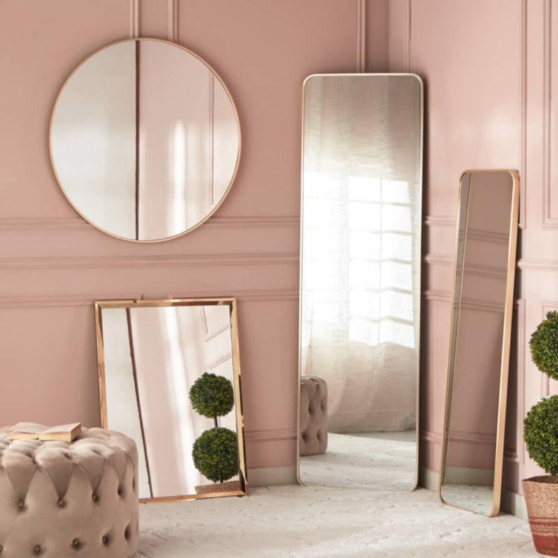 HOMEBOX | Bruce Aluminium Round Wall Mirror - 80 cm | 165957739