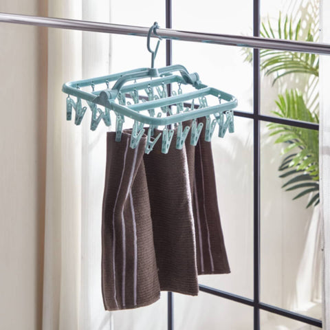HOMEBOX | Swift Plastic Hanger with 32 Pegs - 32x32x25 cm | 165968746