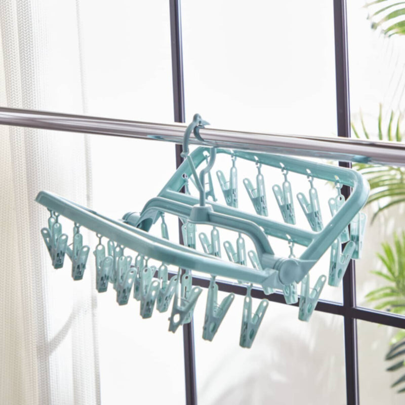 HOMEBOX | Swift Plastic Hanger with 32 Pegs - 32x32x25 cm | 165968746