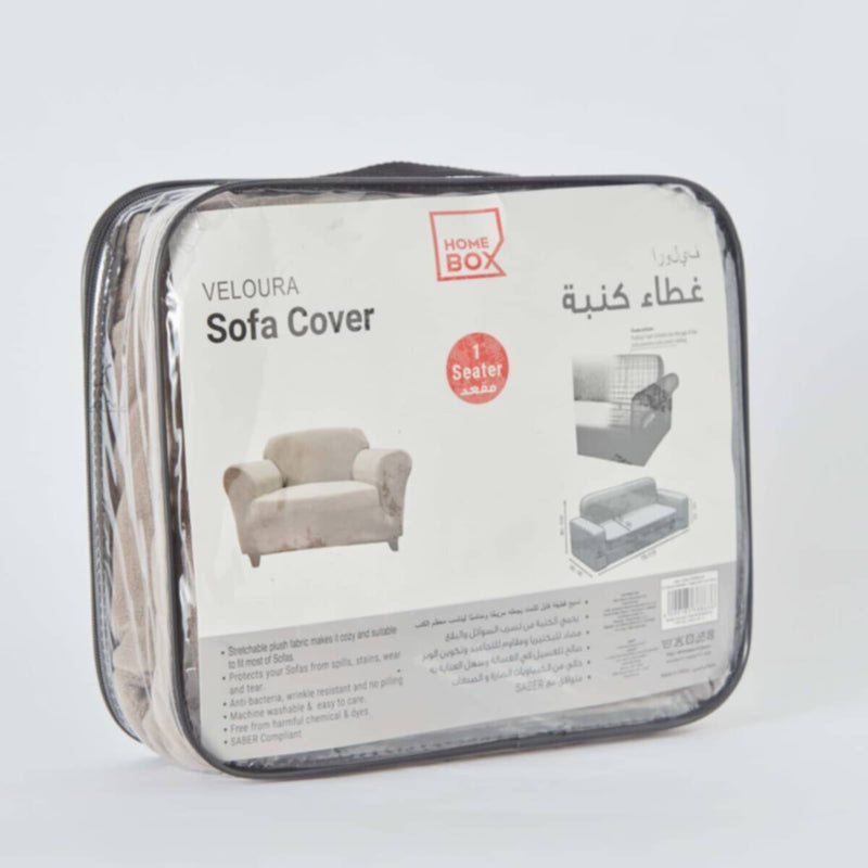 HOMEBOX | Veloura Velveteen 1-Seater Sofa Cover | 165982856
