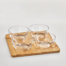 HOMEBOX | Urban 4-Part Appetizer Set with Bamboo Stand - 24 cm | 165988819