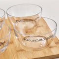 HOMEBOX | Urban 4-Part Appetizer Set with Bamboo Stand - 24 cm | 165988819