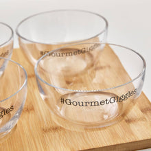 HOMEBOX | Urban 4-Part Appetizer Set with Bamboo Stand - 24 cm | 165988819