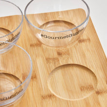 HOMEBOX | Urban 4-Part Appetizer Set with Bamboo Stand - 24 cm | 165988819