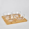 HOMEBOX | Urban 4-Part Appetizer Set with Bamboo Stand - 24 cm | 165988819