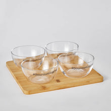 HOMEBOX | Urban 4-Part Appetizer Set with Bamboo Stand - 24 cm | 165988819