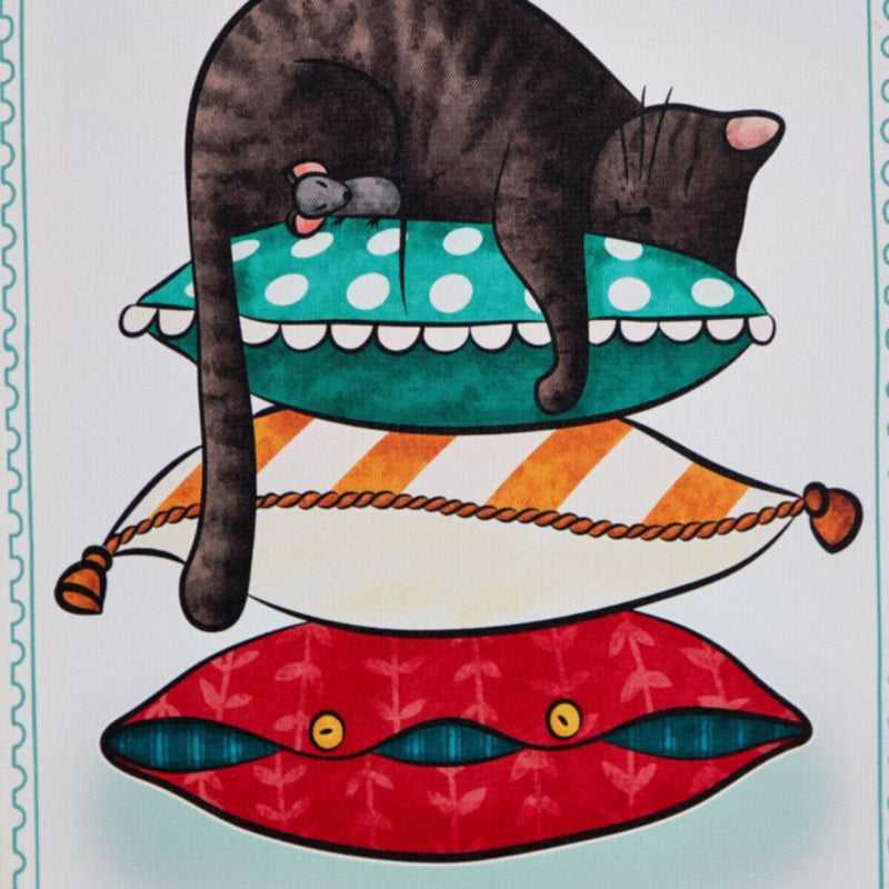 HOMEBOX | Hermione Artistry Life Is Better with Cat Canvas Wall Art - 30x60x1.8 cm | 165991549