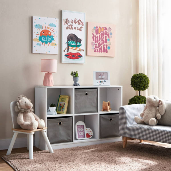 HOMEBOX | Hermione Artistry Life Is Better with Cat Canvas Wall Art - 30x60x1.8 cm | 165991549