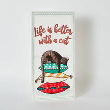 HOMEBOX | Hermione Artistry Life Is Better with Cat Canvas Wall Art - 30x60x1.8 cm | 165991549