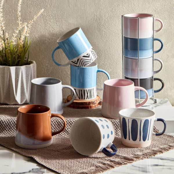 HOMEBOX | Galexia 4-Piece Mug Set with Stand | 165994829