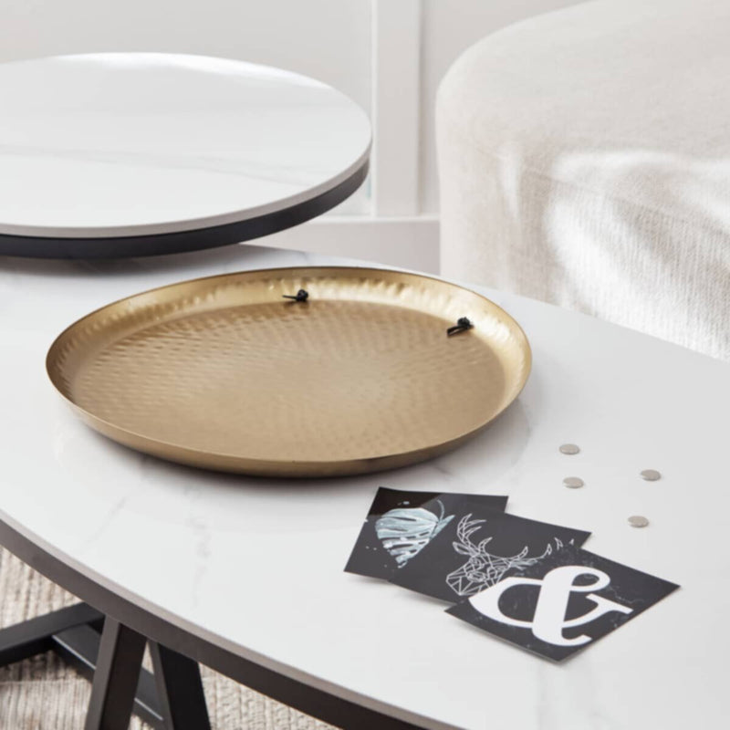 HOMEBOX | Splendid Metal Decorative Plate - 38x38x3.5 cm | 166009113