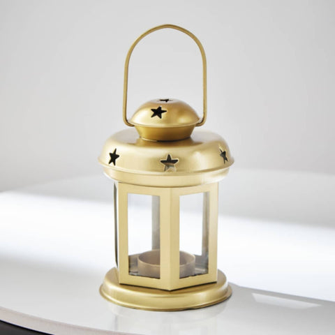 HOMEBOX | Splendid Metal Decorative Lantern - 10x10x14 cm | 166009115