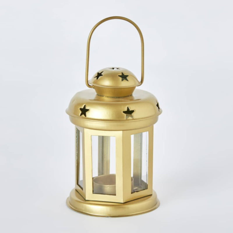 HOMEBOX | Splendid Metal Decorative Lantern - 10x10x14 cm | 166009115