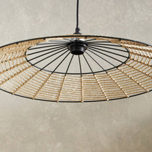 HOMEBOX | Elbe E27 Pendant Light with Paper Rope Shade - 55.5x56x15 cm | 166009856