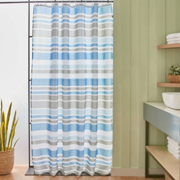 HOMEBOX | Amara Polyester Shower Curtain With 12 Hooks 180 x 200 cm | 166010657