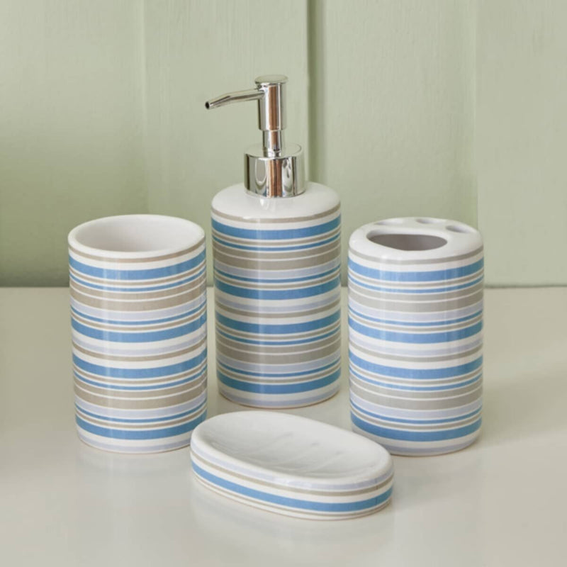 HOMEBOX | Amara 4-Piece Ceramic Bathroom Accessory Set | 166010663