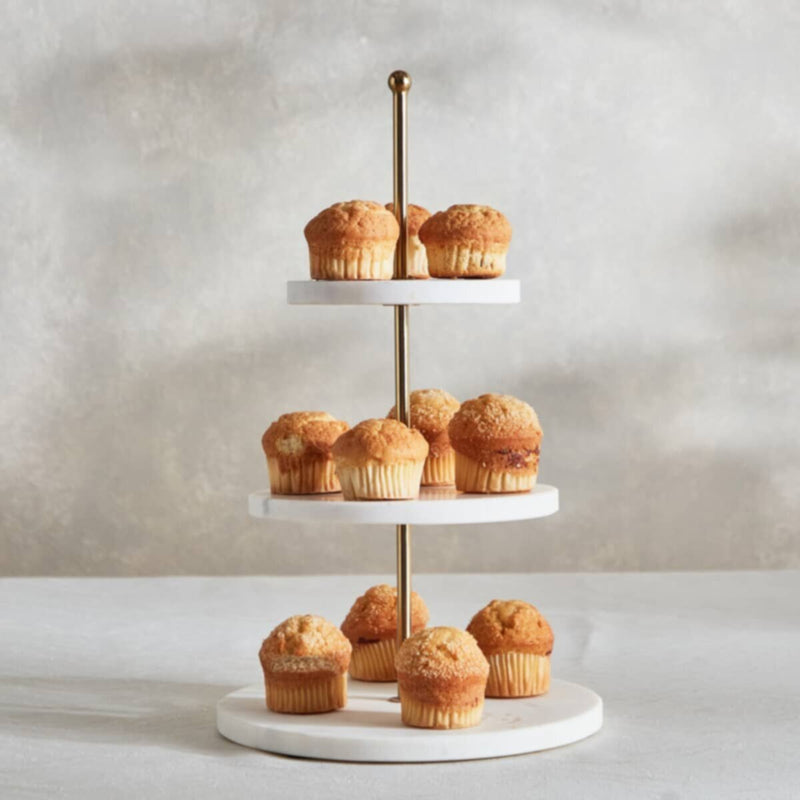 HOMEBOX | Bianca 3-Tier Cake Platter - 30 cm | 166010741