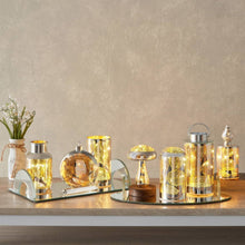 HOMEBOX | Briar Nickle Glass Leaf Cutout LED Accent - 12x4x13 cm | 166028939