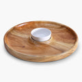 HOMEBOX | Albero Round Platter with Ceramic Bowl - 30x5.5 cm | 166040021