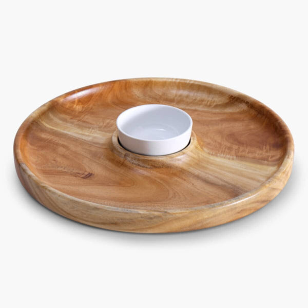 HOMEBOX | Albero Round Platter with Ceramic Bowl - 30x5.5 cm | 166040021