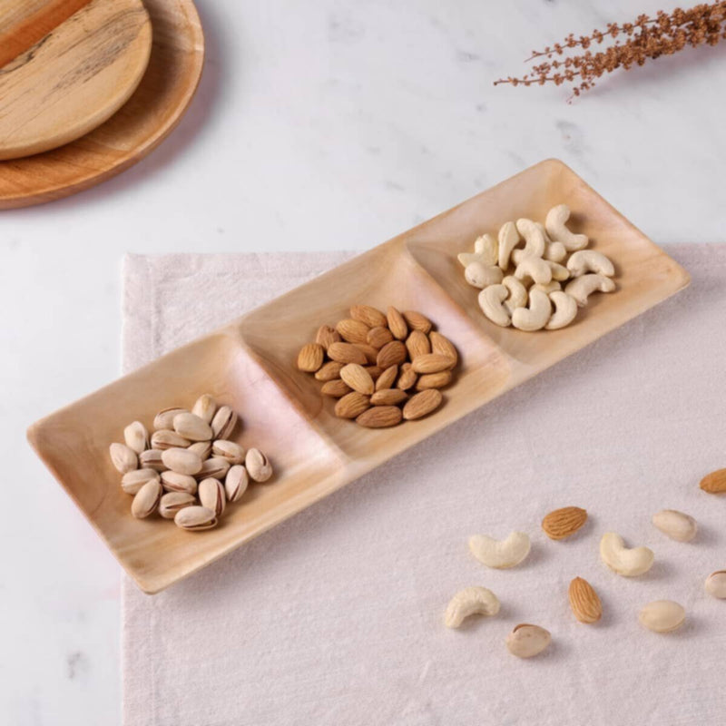 HOMEBOX | Albero 3-Section Platter - 36x12x2.5 cm | 166040022