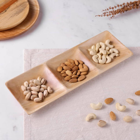 HOMEBOX | Albero 3-Section Platter - 36x12x2.5 cm | 166040022