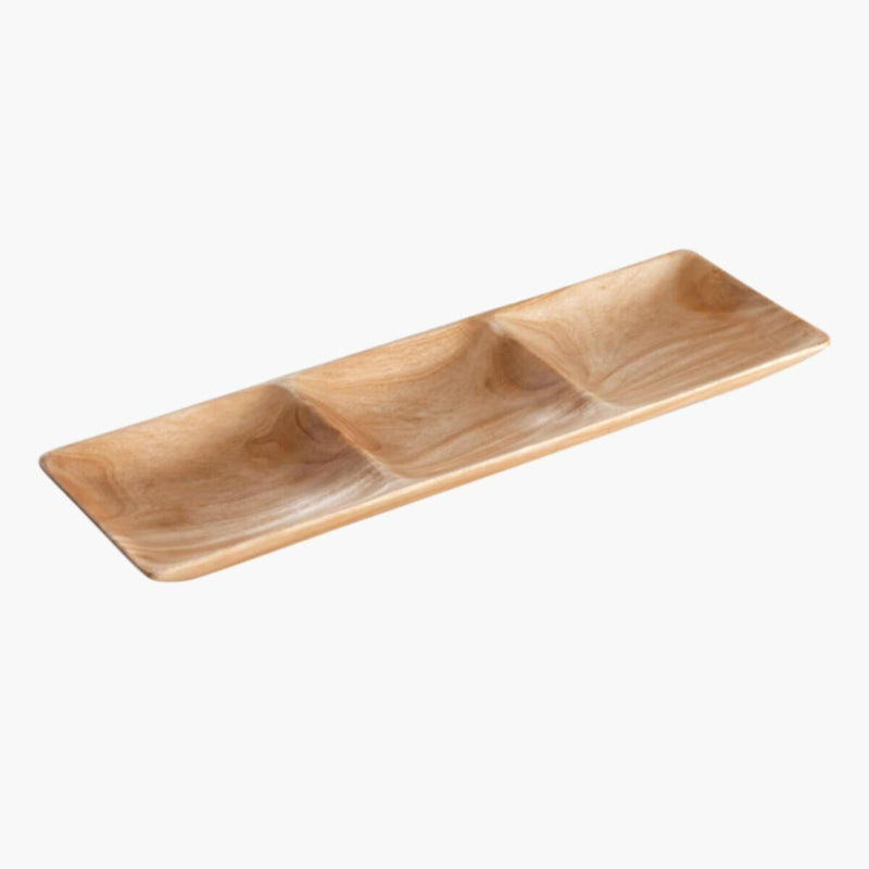 HOMEBOX | Albero 3-Section Platter - 36x12x2.5 cm | 166040022