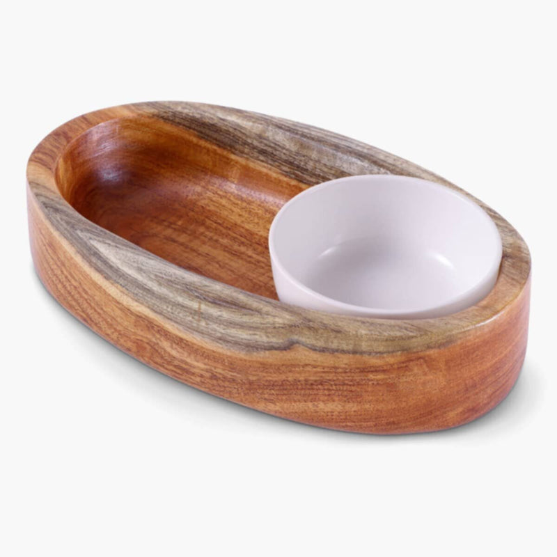 HOMEBOX | Albero Chip and Dip Platter - 22x22x5 cm | 166040031