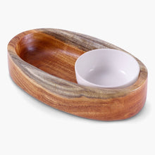 HOMEBOX | Albero Chip and Dip Platter - 22x22x5 cm | 166040031