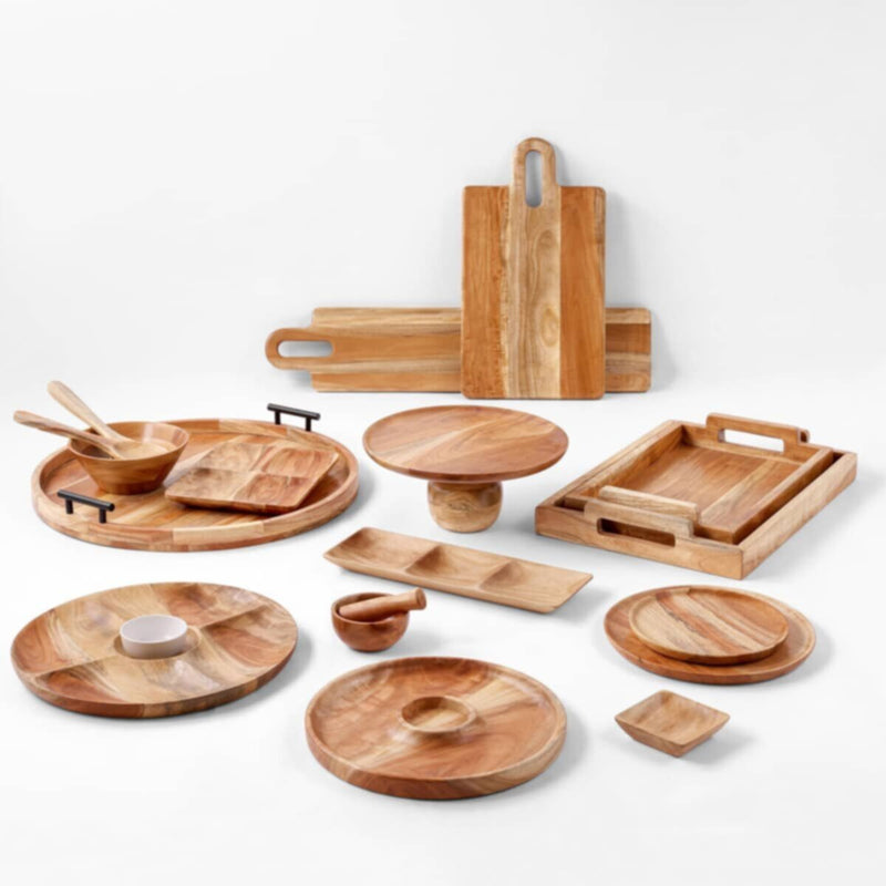 HOMEBOX | Albero Chip and Dip Platter - 22x22x5 cm | 166040031