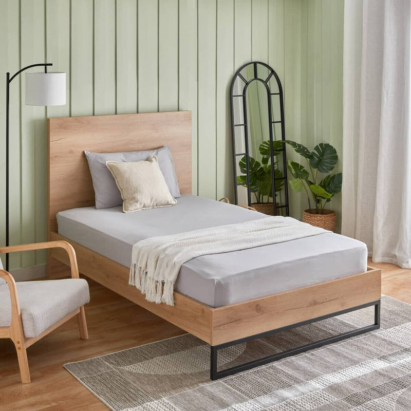 HOMEBOX | Bristol Polycotton Twin Fitted Sheet - 120x200+25 cm | 166045962