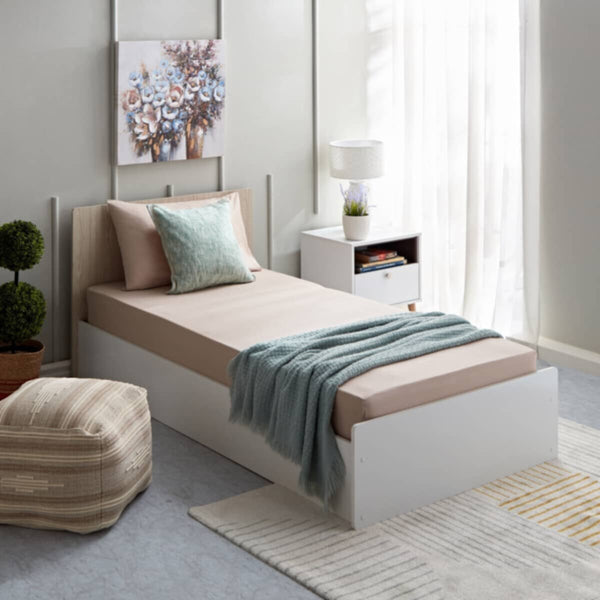 HOMEBOX | Bristol Single Polycotton Fitted Sheet - 90x200+25 cm | 166045985