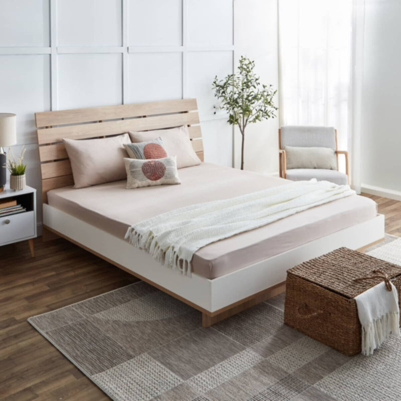 HOMEBOX | Bristol Polycotton King Fitted Sheet - 180x200+25 cm | 166045987