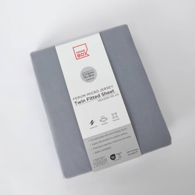 HOMEBOX | Ferum Micro Jersey Twin Fitted Sheet - 120x200+30 cm | 166067109