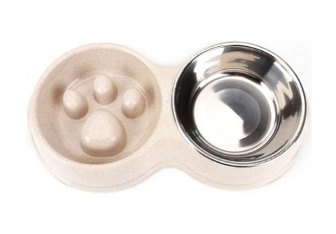 Pet Slow Food Double Bowl 31.5X17.5X6 | 16607U4