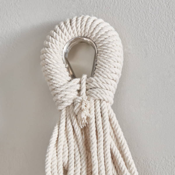 HOMEBOX | Bliss Cotton Hammock with Cotton Rope and Metal Loop - 110x220 cm | 166085895