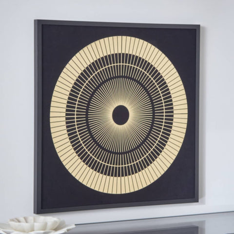 HOMEBOX | Sonet Framed Canvas with Foil - 60x60x2.5 cm | 166086042