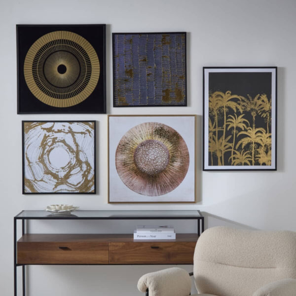 HOMEBOX | Sonet Framed Canvas with Foil - 50x50x1.8 cm | 166086055