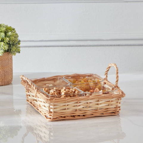 HOMEBOX | Minimalist 5-Piece Glass Snack Set | 166087217