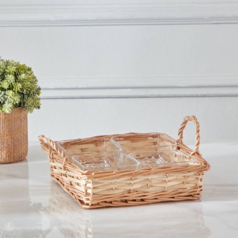 HOMEBOX | Minimalist 5-Piece Glass Snack Set | 166087217