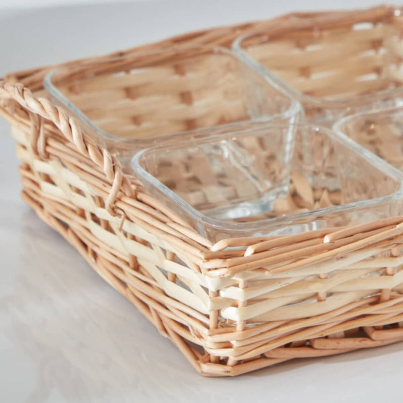 HOMEBOX | Minimalist 5-Piece Glass Snack Set | 166087217